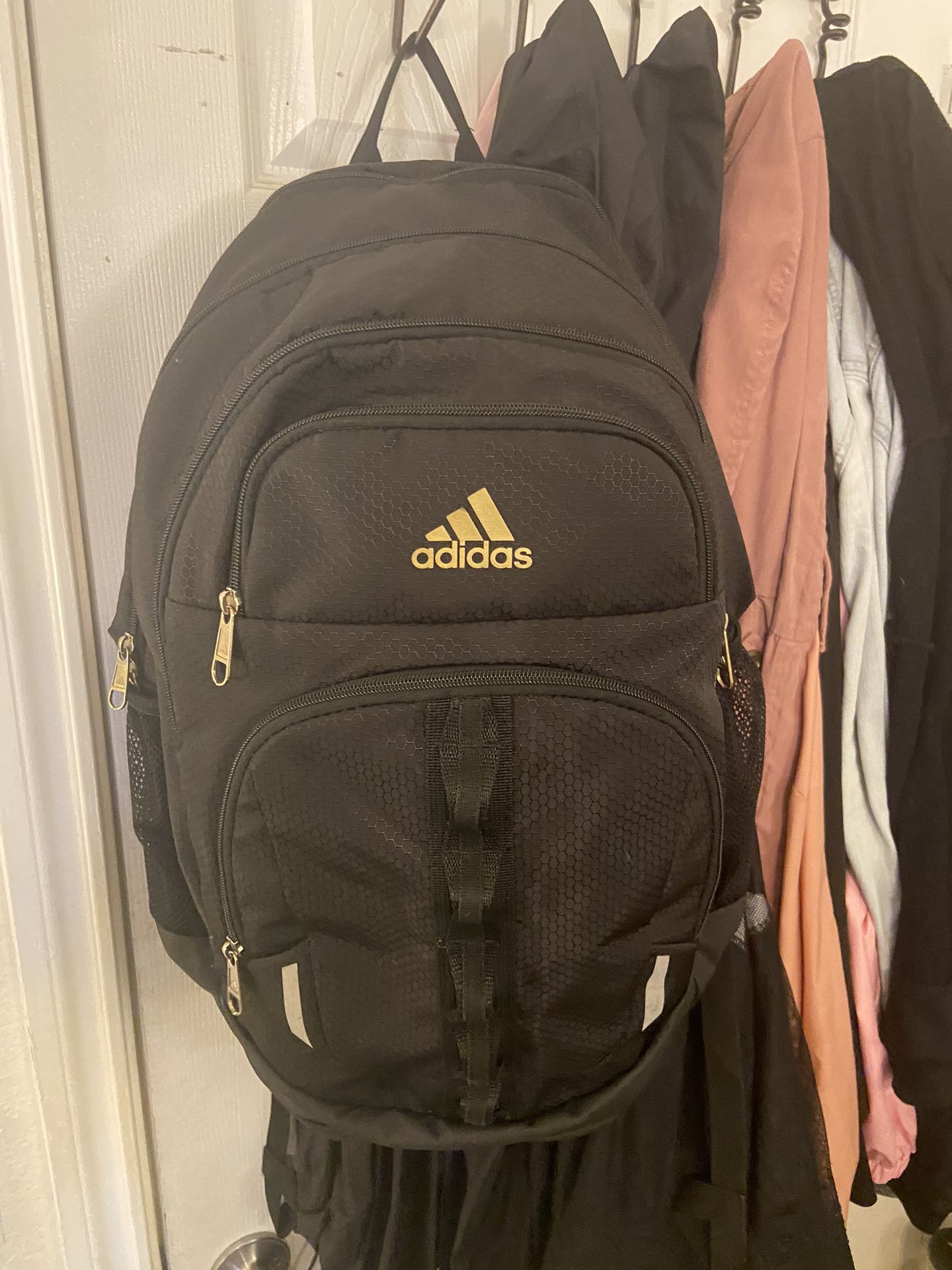 Adidas Black And Gold Backpack 
