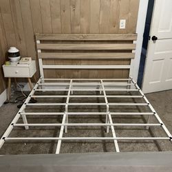 queen size bed frame and mattress 