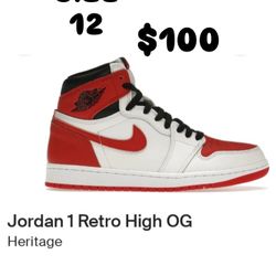 DS JORDAN 1 HERITAGE SIZE 12