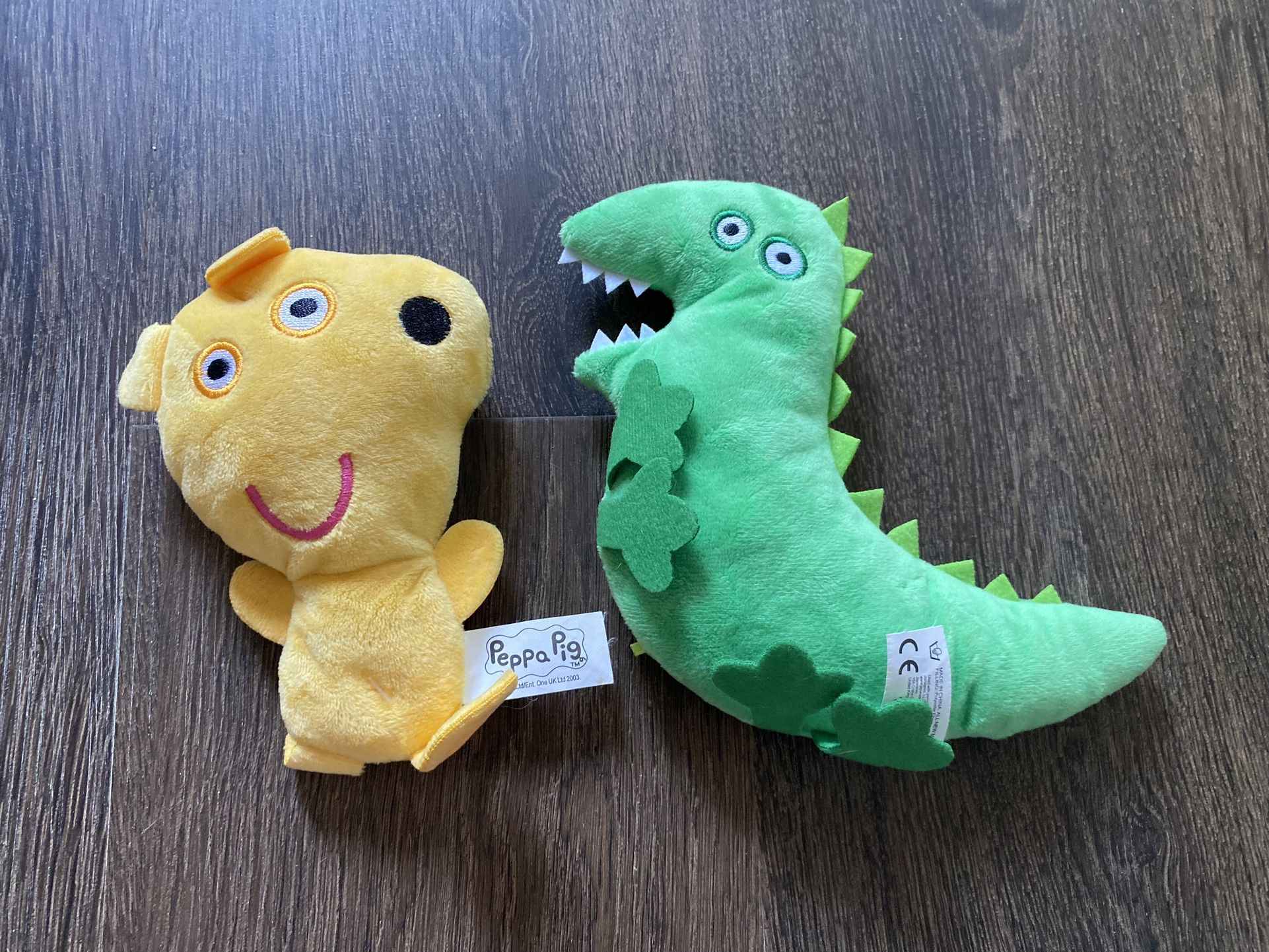 Peppa Pig Yellow Teddy Bear And George's Mr Dinosaur Plush