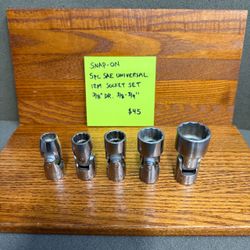 SNAP-ON 5pc SAE UNIVERSAL 3/8” DR SOCKET SET, 3/8-3/4”