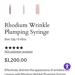 Rhodium wrinkle Pluming Syringe 