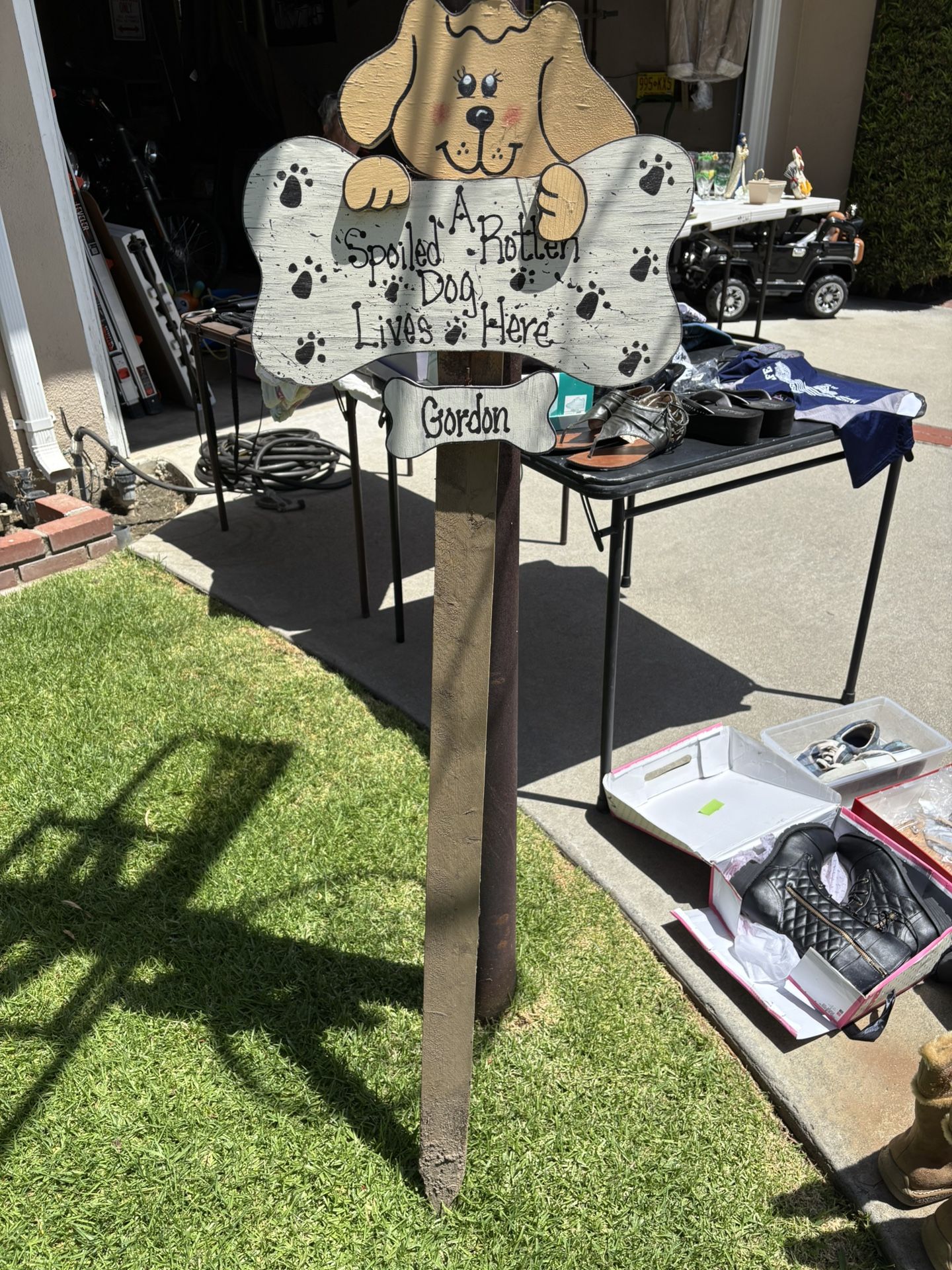 Dog garden stake