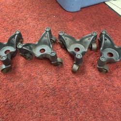 4 Piece Set Of Antique Cast Iron Furniture Moving Dollies