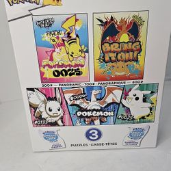 Pokemon 3set Jigsaw Puzzle 1500 Total Pc Set