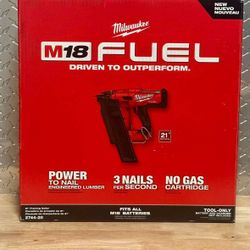 Milwaukee New 21 Framing Nailer 18M Fuel 