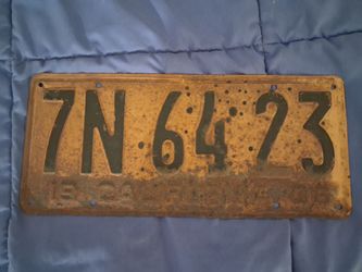 California 1936 license plate