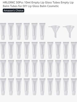 Empty lip gloss tubes