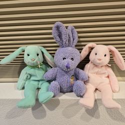 Set of 3 Stuffed Easter Bunnies