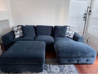 Newer blue sectional sofa