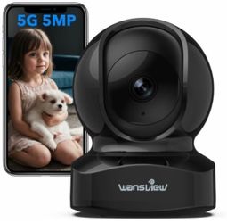 Security Camera, IP Camera, WiFi Home Indoor Camera for Baby/Pet/Nanny, 2 Way Audio Night Vision, Works with Alexa, with TF Card Slot and Cloud, Q5 (B