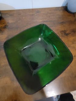 Forest Green Fire-King Charm Soup / Cereal Bowl