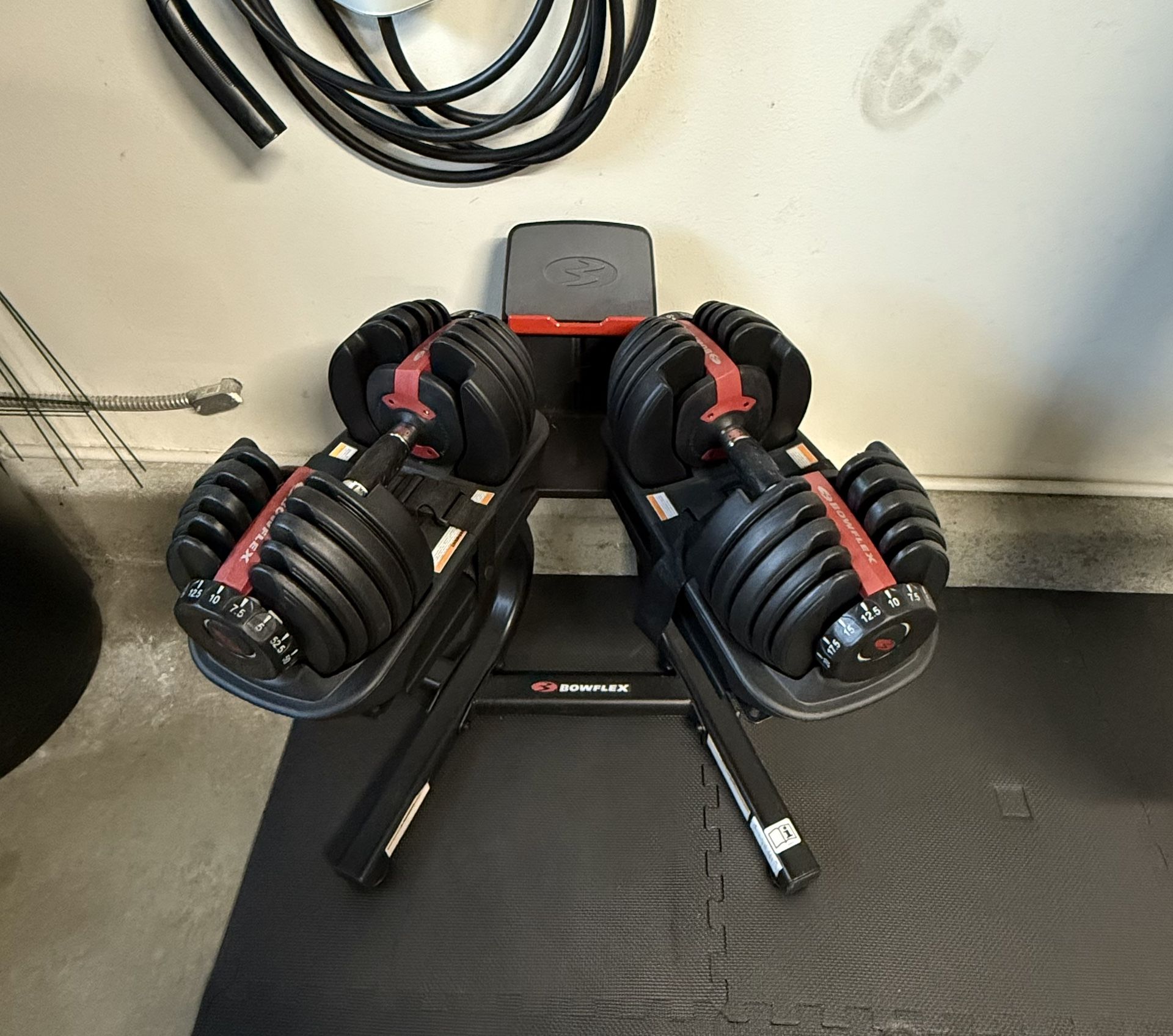 Bowflex Adjustable Weights W/rack