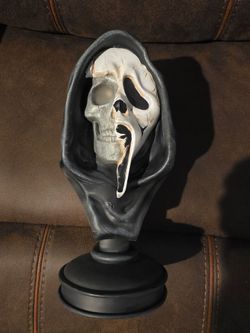 Ghost Face Skeleton Bust Statue