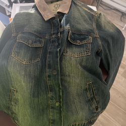 Sts Ranchwear Jean Jacket With Florida Junior Rodeo Patch