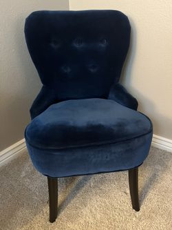 IKEA REMSTA Armchair – Dark Green/Blue Velvet