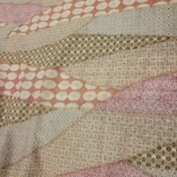 Sheer Lightweight *Patchwork * Browns and Pinks * ~4 yards * 60"x150" * Fabric