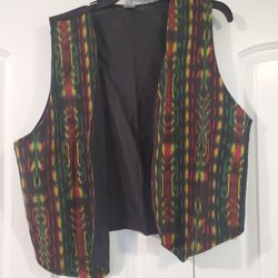 costume vest made in Guatemala mens large