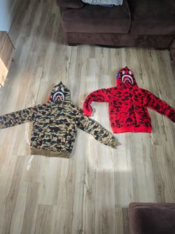 Bape hoodies size large