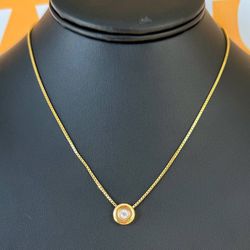 Jewelry 14k solid Yellow Gold box link 16.00” VS 0.36CTW diamond Chain necklace 5.50 grams 1.15mm
