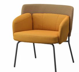 IKEA Modern Accent Lounge Chair – Orange/Beige – Excellent Condition