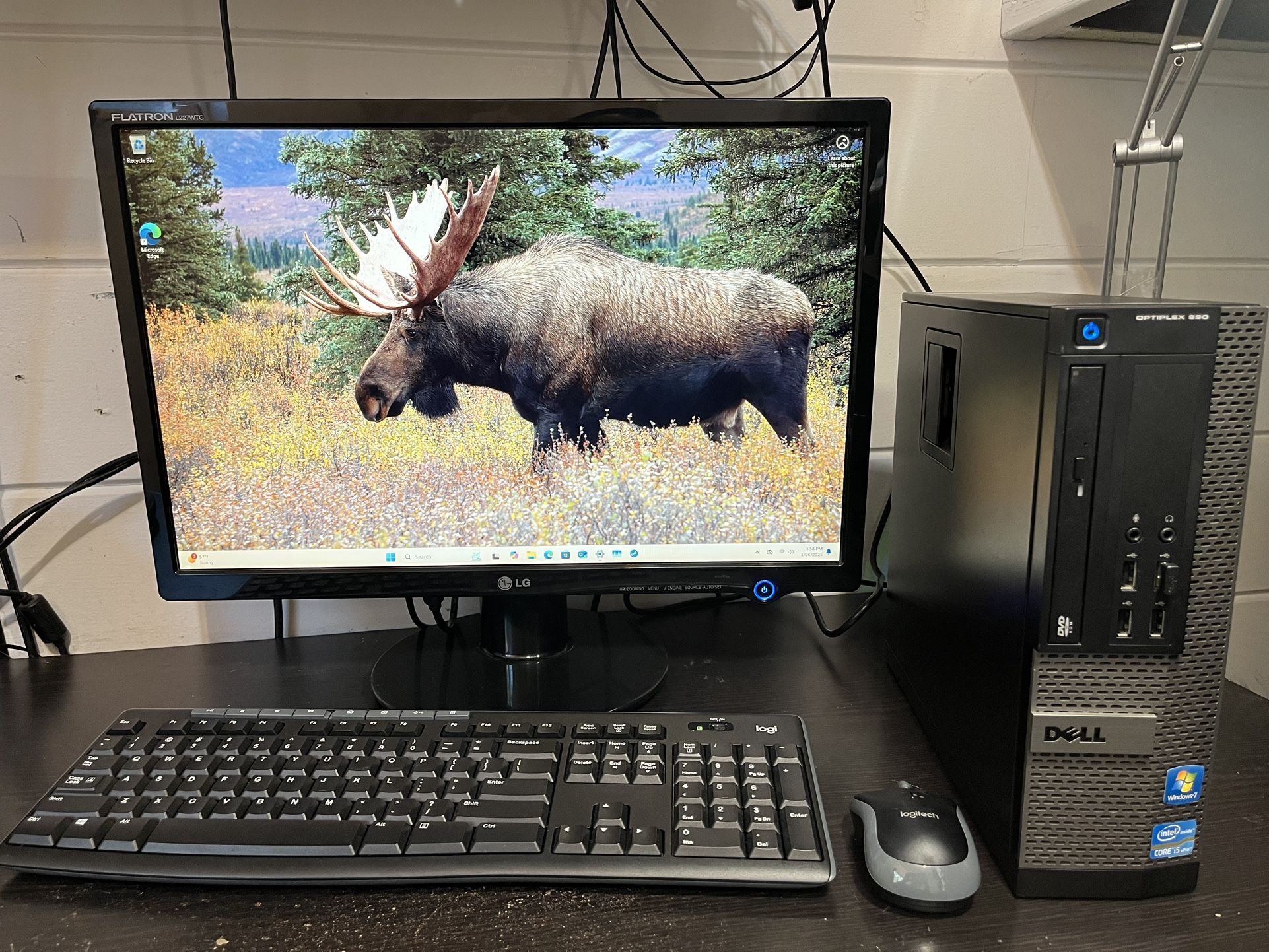 Desktop PC Windows 11 Pro 500GB SSD 16GB RAM Intel i7-2600 3.40GHz WiFi, Dell Optiplex 990