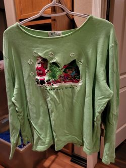 The Quaker Factory Green Christmas Shirt
