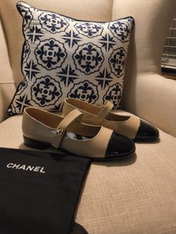 Black and cream Mary Jane Shoes