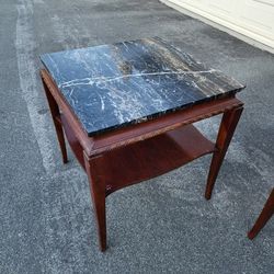 Vintage antique Italian marble Table Sold As Pair