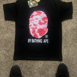 pink small bape tee 