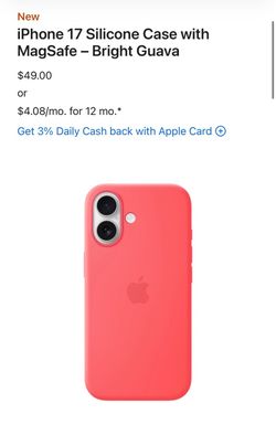 Apple iPhone 17 Silicone Case with MagSafe – Bright Guava