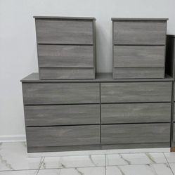 Dresser And 2 Nightstands - Cómoda Y 2 Mesitas De Noche 