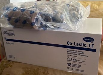 Hartmann 0 Co-Lastic Cohesive Elastic Bandage, Latex Free, 4" Width, 5 yd. Length, Tan (Pack of 18) Self-Adherent Wrap, Highly Elastic, Water R