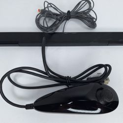 Nintendo Wii Nunchuk Controller and Sensor Bar