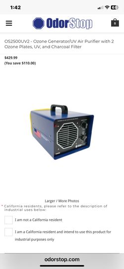 Odor Stop Ozone Generator