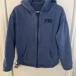 Women’s Pink.  Zip Up Fleece Hoodie 