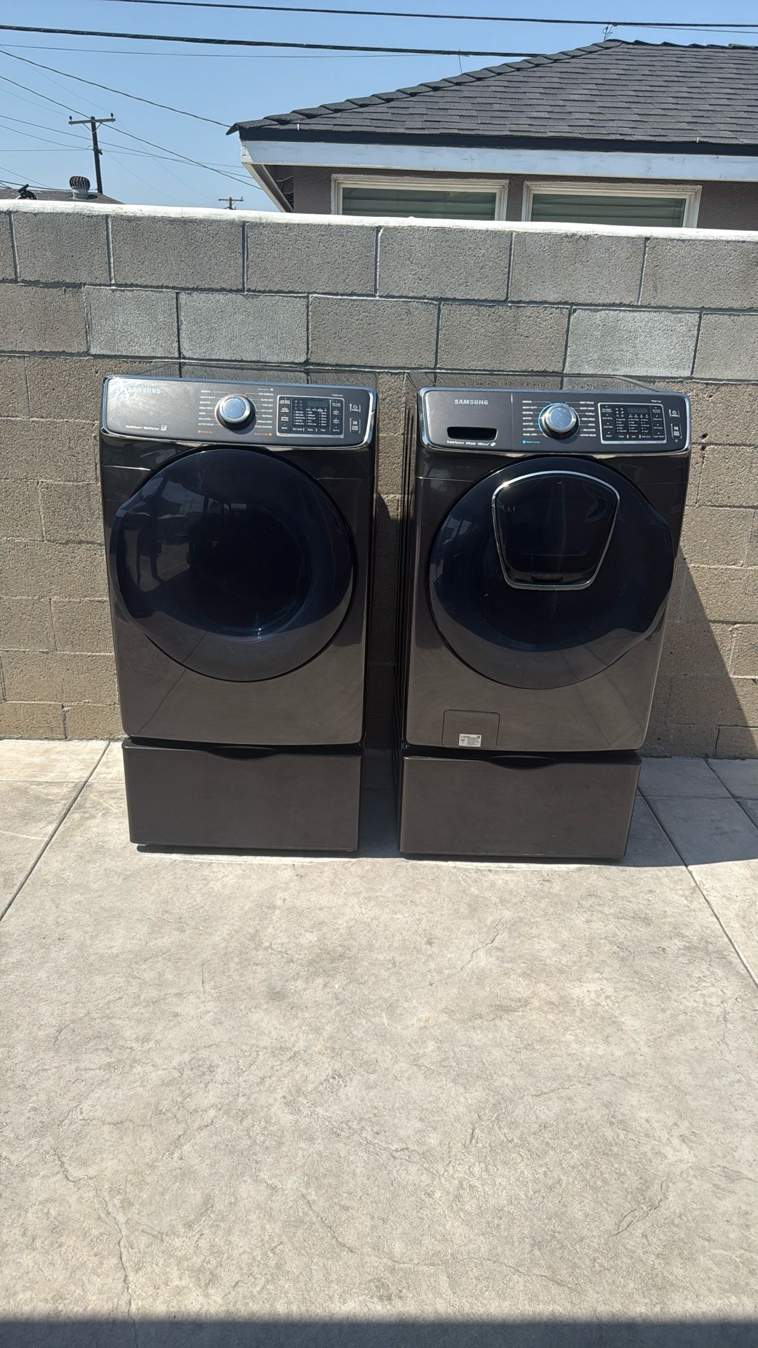 Samsung Washer, Dryer And Pedestals