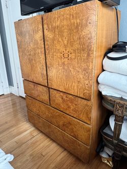 Vintage Lane Alpha Burl Wood Bedroom Set – 1970s Mid-Century Modern