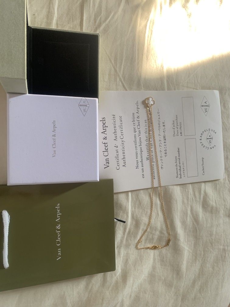 Van Cleef & Arpels Necklace – Gold Plated Over Silver, Brand New