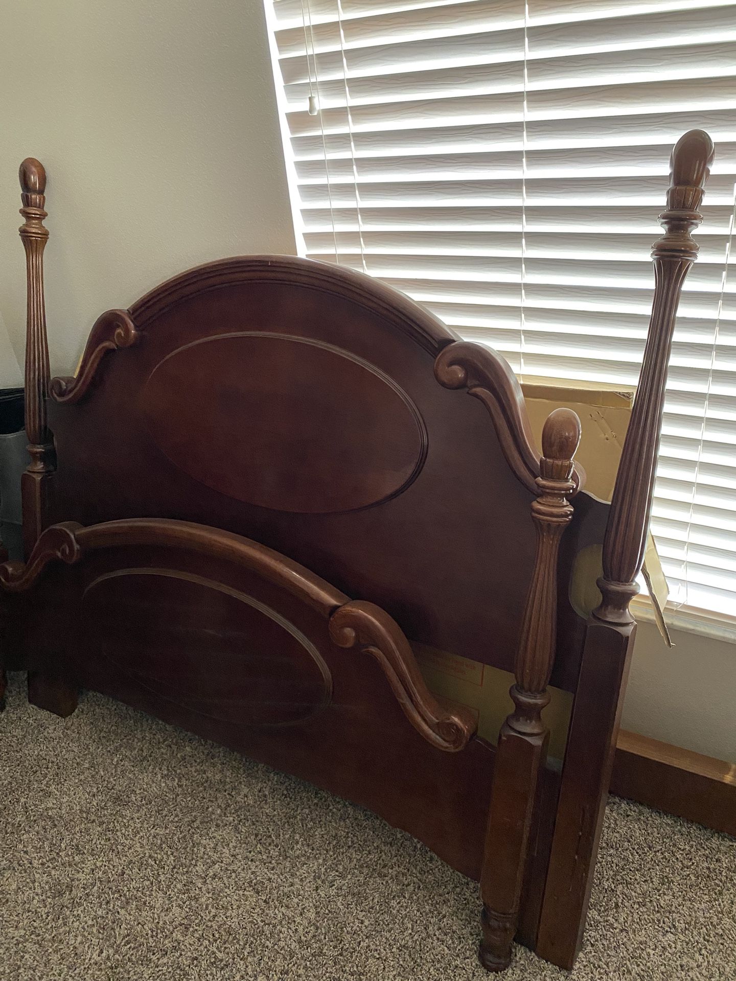 Solid Wood Queen Bed Post