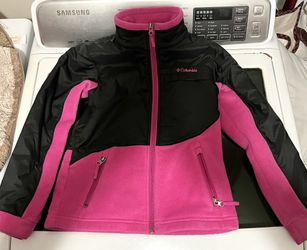 Columbia Girls Benton Springs Overlay Fleece Jacket, EUC
