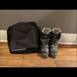 Womens lange 80 24.5ski boots with bag.