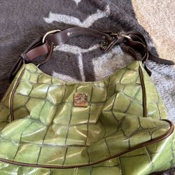 Dooney & Bourke Kelly Green Pebbled Leather Tote Bag