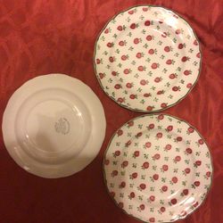 Royal Staffordshire  Bordeaux Country French Ironstone (3) 8” Plates