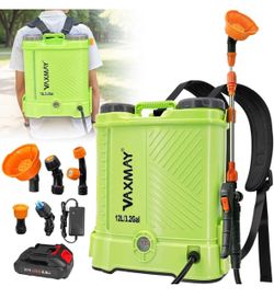 Battery Powered Backpack Sprayer 3.2 Gallon, VAXMAY 80 PSI Electric Garden Spray