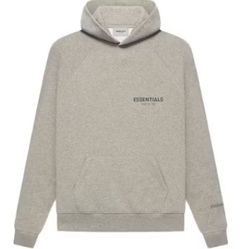 Fear of God Essentials Core Collection Pull-Over Hoodie - Heather Oat - Large