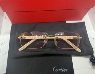 Pink lenses Cartier glasses