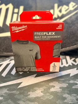 Milwaukee FreeFlex Hybrid Tee Short Sleeve Gray Large