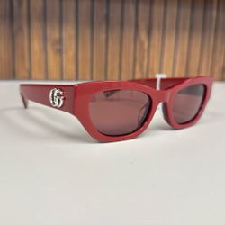 Gucci Burgundy Burgundy Red Sunglass