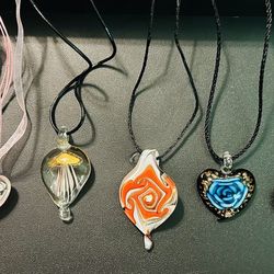 Lampwork Glass Pendant Necklaces 